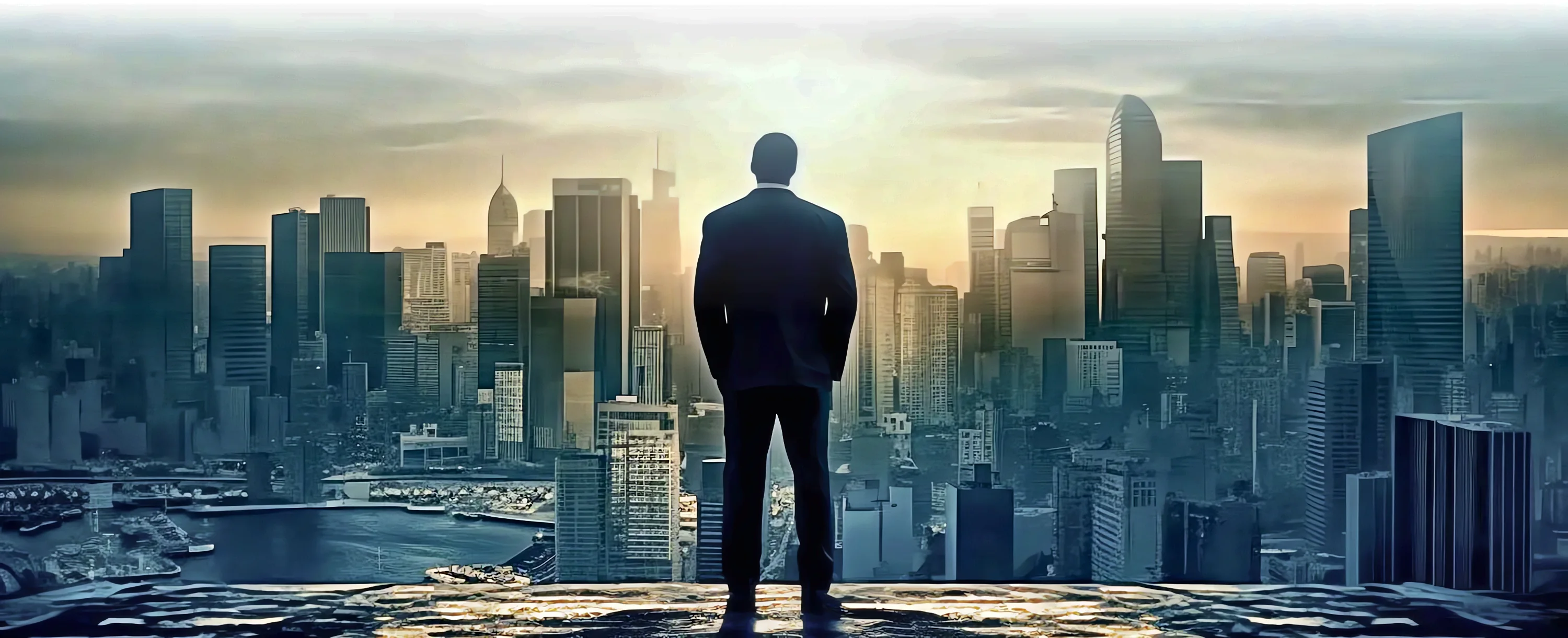 Executivo observando a cidade